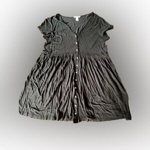 Chic Black Flowy Dress -Size Large